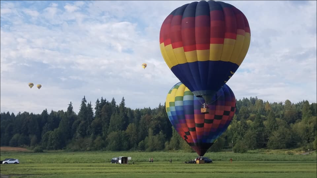 The hot air clearance balloon