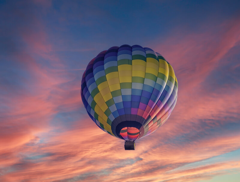 Night hot air clearance balloon rides